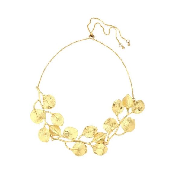 Gold leaf necklace N60 - Picture 2 of 7